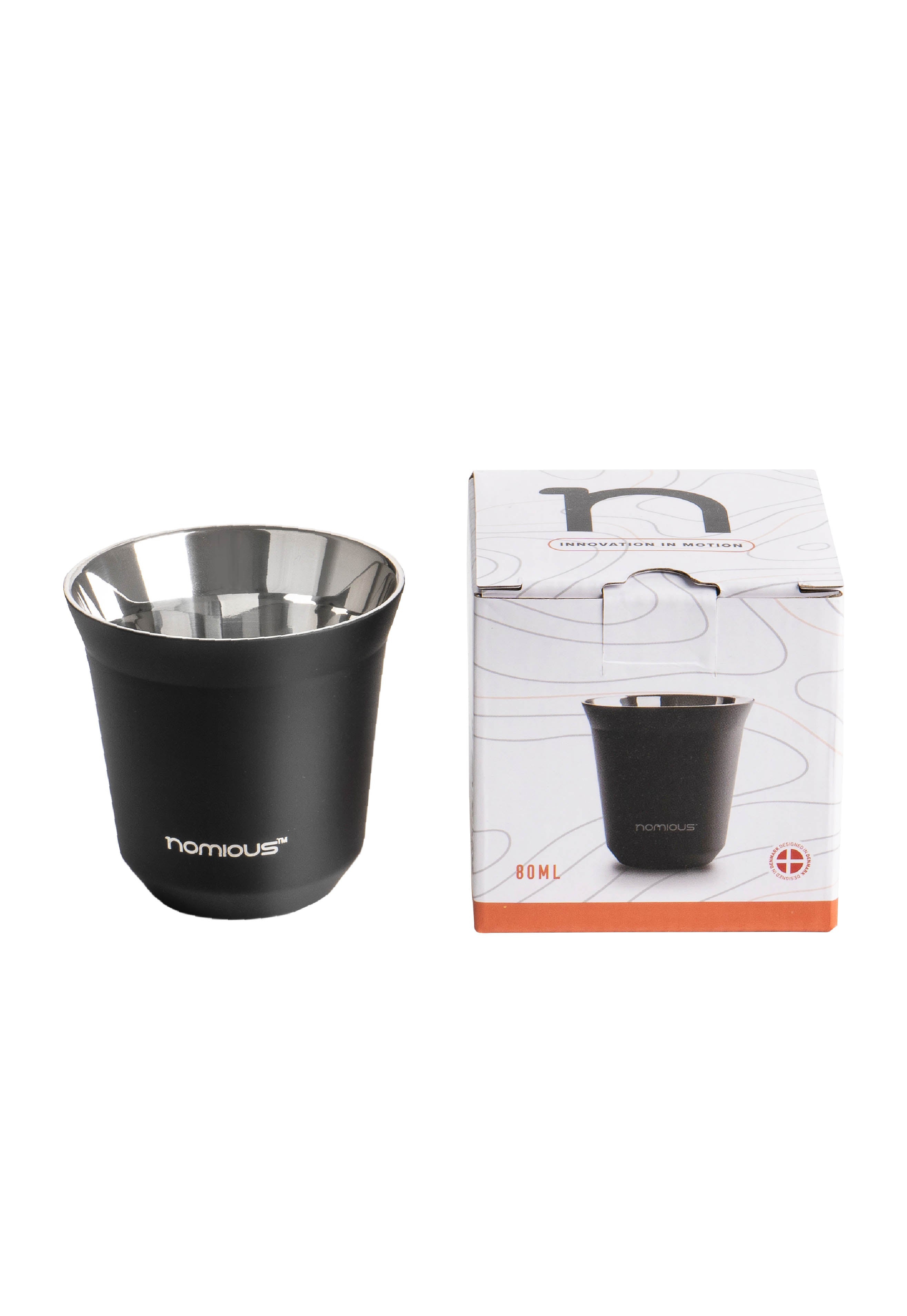 80ml double walled espresso cup with package