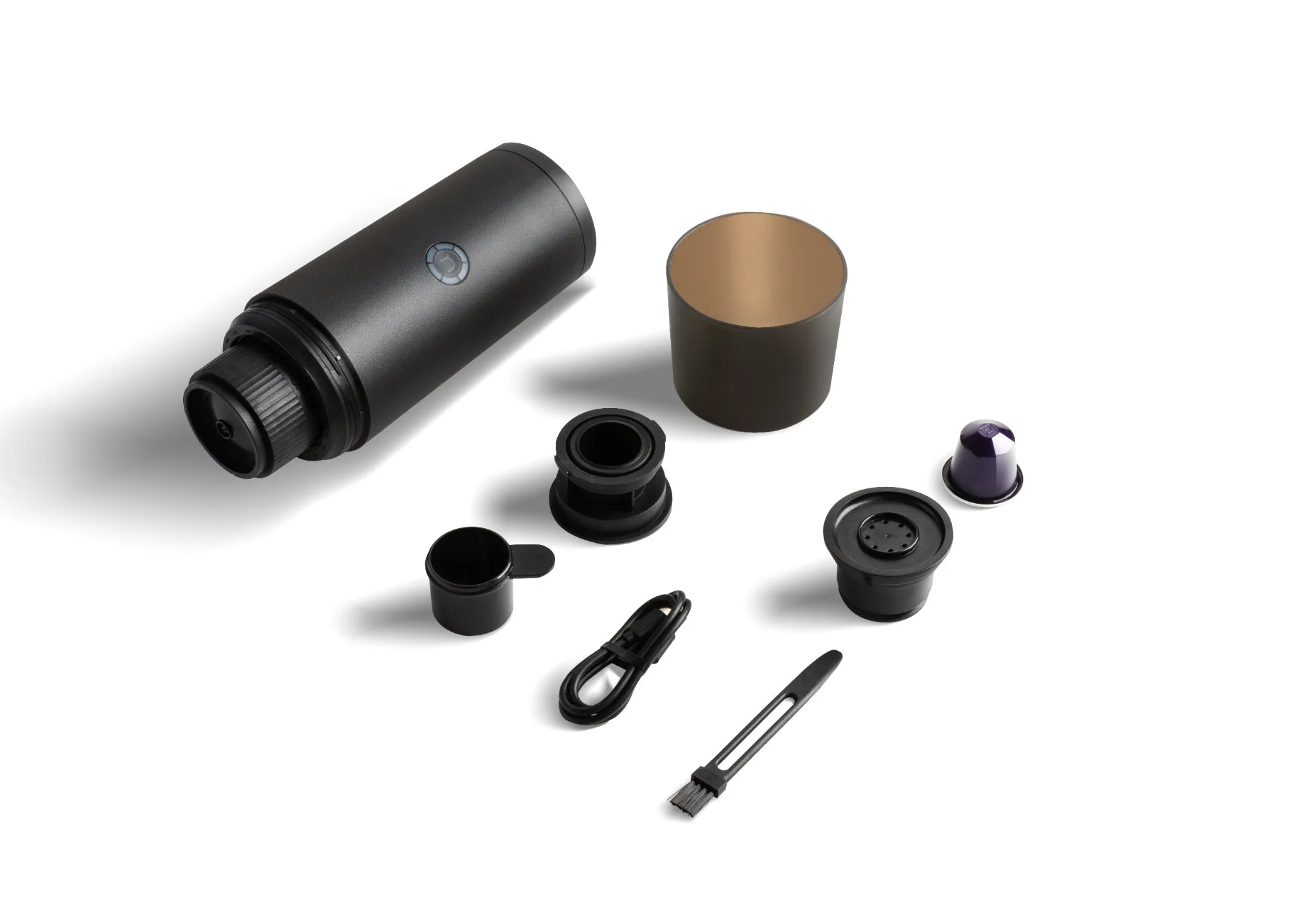 nomious portable espresso maker set black